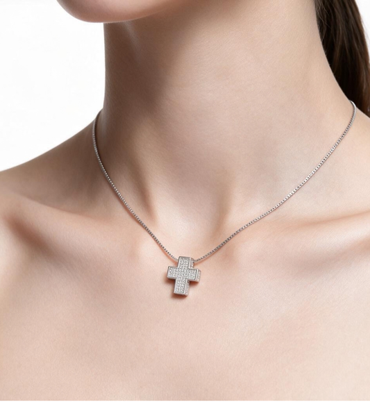 Brilliant cross collection necklace - 14916