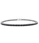 Tennis bracelet with brilliant cut black eco-diamonds